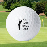 Birthday Golfer Funny 70th happy Dad Par Golfballen<br><div class="desc">Op pari sinds 1952. 70e verjaardag. Perfect voor vader,  opa,  stiefvader. Golfer cadeauidee. Pas het aan met een jaar.</div>