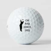 Birthday Golfer Funny 70th happy Dad Par Golfballen (Voorkant)