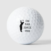 Birthday Golfer Funny 70th happy Dad Par Golfballen (Voorkant)