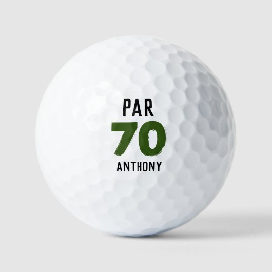 Birthday Golfer Funny 70th happy Dad Par Golfballen (Voorkant)