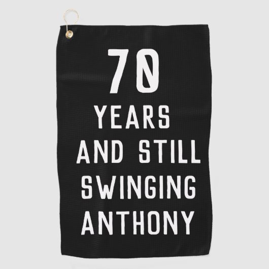 Birthday Golfer Funny 70th happy Dad Par Golfhanddoek (Voorkant)