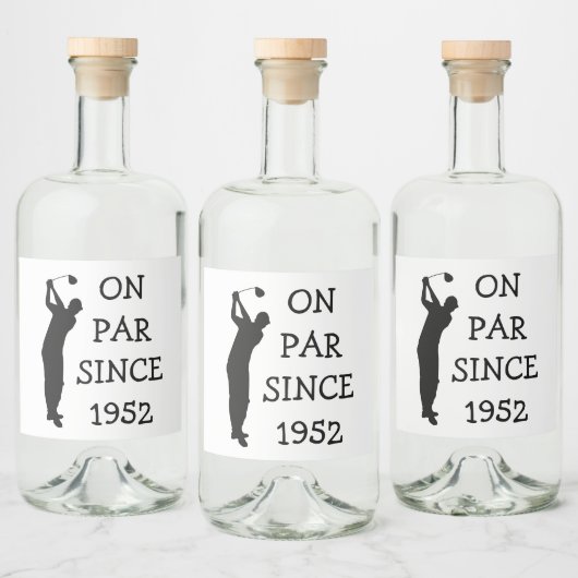 Birthday Golfer Funny 70th happy Dad Par Likeurfles Etiket (Flessen)