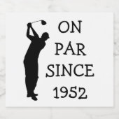 Birthday Golfer Funny 70th happy Dad Par Likeurfles Etiket (Enkel label)