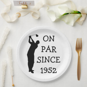 Birthday Golfer Funny 70th happy Dad Par Papieren Bordje