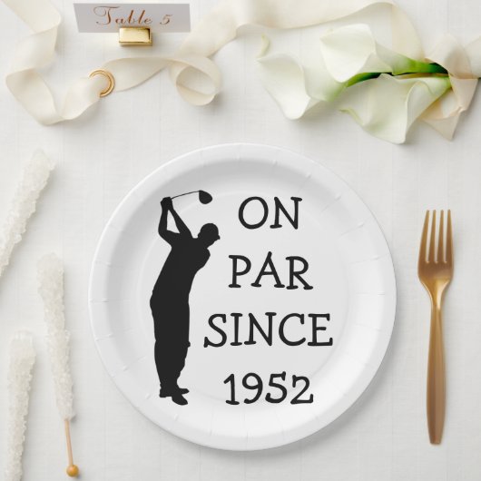 Birthday Golfer Funny 70th happy Dad Par Papieren Bordje (Huwelijk)