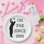 Birthday Golfer Funny 70th happy Dad Par Papieren Bordje (Feest)