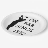 Birthday Golfer Funny 70th happy Dad Par Papieren Bordje (Gekanteld)