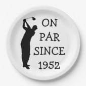 Birthday Golfer Funny 70th happy Dad Par Papieren Bordje (Voorkant)