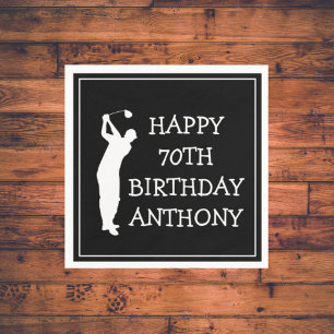 Birthday Golfer Funny 70th happy Dad Par Servet