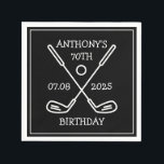 Birthday Golfer Funny 70th happy Dad Par Servet<br><div class="desc">Op gelijke hoogte sinds 1952 papieren servetten. 70e verjaardag. Perfect voor vader,  opa,  stiefvader. Golfer cadeau idee. Personaliseer het met een jaar.</div>