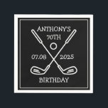 Birthday Golfer Funny 70th happy Dad Par Servet<br><div class="desc">Op gelijke hoogte sinds 1952 papieren servetten. 70e verjaardag. Perfect voor vader,  opa,  stiefvader. Golfer cadeau idee. Personaliseer het met een jaar.</div>