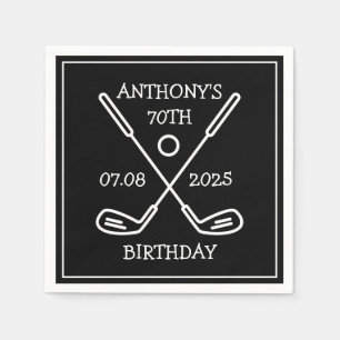 Birthday Golfer Funny 70th happy Dad Par Servet