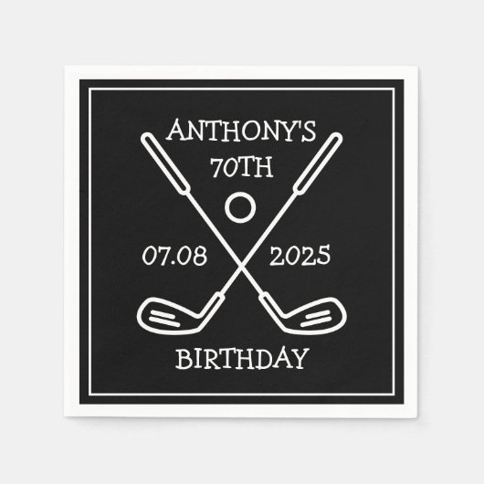 Birthday Golfer Funny 70th happy Dad Par Servet (Voorkant)