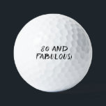 Birthday Golfer Funny 80th happy Dad Golf Balls Golfballen<br><div class="desc">80 en geweldig! Grappig 80ste verjaardagscitaat. Perfect voor vader,  opa,  stiefvader. Golfer cadeauidee. Je kunt het personaliseren met je nummer.</div>