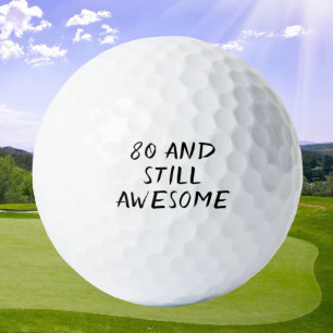 Birthday Golfer Funny 80th happy Dad Golf Balls Golfballen