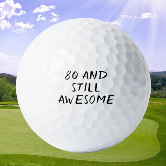 Birthday Golfer Funny 80th happy Dad Golf Balls Golfballen