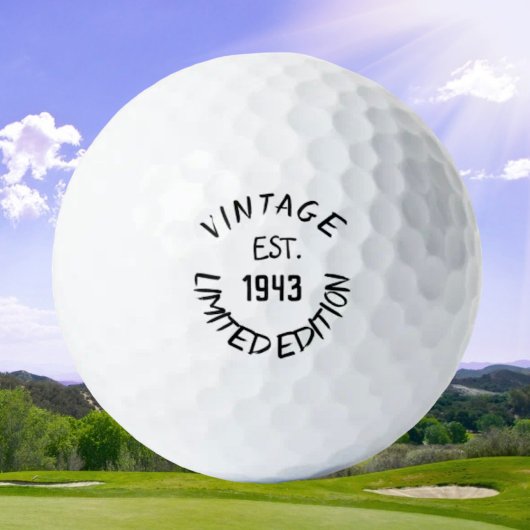 Birthday Golfer Funny 80th happy Dad Golf Balls Golfballen