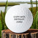 Birthday Golfer Funny 80th happy Dad Golf Balls Golfballen<br><div class="desc">Fijne 80ste verjaardag! Grappig 80ste verjaardagscitaat. Perfect voor vader,  opa,  stiefvader. Golfer cadeauidee. Pas het aan met een naam.</div>