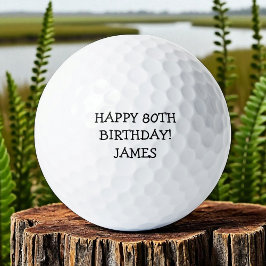 Birthday Golfer Funny 80th happy Dad Golf Balls Golfballen