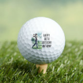 Birthday Golfer Funny 80th happy Dad Golf Balls Golfballen (Insitu Shirt)