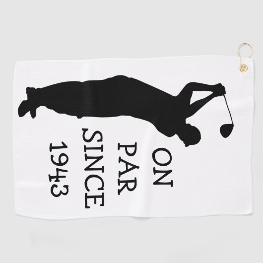 Birthday Golfer Funny 80th happy Dad Humor Golfhanddoek (Horizontaal)