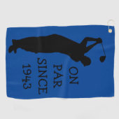 Birthday Golfer Funny 80th happy Dad Humor Golfhanddoek (Horizontaal)