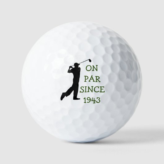 Birthday Golfer Funny 80th happy Dad Par Golfballen (Voorkant)
