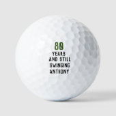 Birthday Golfer Funny 80th happy Dad Par Golfballen (Voorkant)