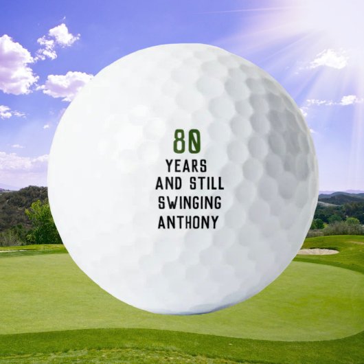 Birthday Golfer Funny 80th happy Dad Par Golfballen