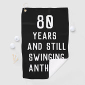 Birthday Golfer Funny 80th happy Dad Par Golfhanddoek (Insitu)