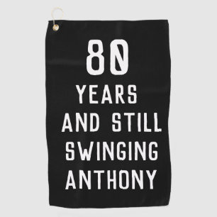Birthday Golfer Funny 80th happy Dad Par Golfhanddoek