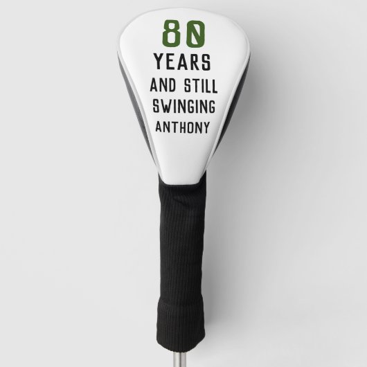 Birthday Golfer Funny 80th happy Dad Par Golfheadcover (Voorkant)