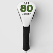 Birthday Golfer Funny 80th happy Dad Par Golfheadcover (Voorkant)
