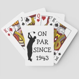 Birthday Golfer Funny 80th happy Dad Par Pokerkaarten