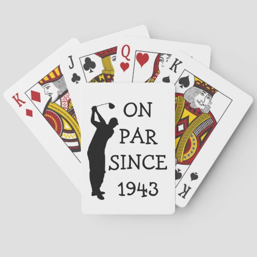 Birthday Golfer Funny 80th happy Dad Par Pokerkaarten (Achterkant)