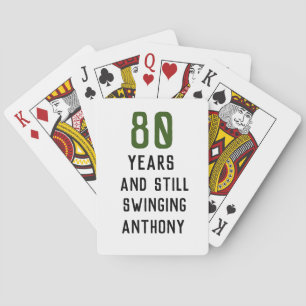 Birthday Golfer Funny 80th happy Dad Par Pokerkaarten