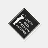 Birthday Golfer Funny 80th happy Dad Par Servet (Hoek)