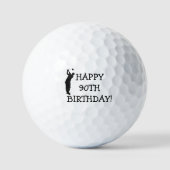 Birthday Golfer Funny 90th happy Dad Golf Balls Golfballen (Voorkant)