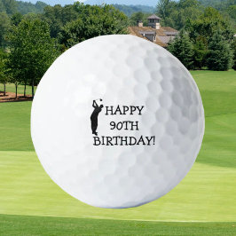 Birthday Golfer Funny 90th happy Dad Golf Balls Golfballen