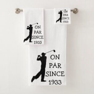 Birthday Golfer Funny 90th happy Dad Par Bad Handdoek