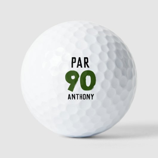 Birthday Golfer Funny 90th happy Dad Par Golfballen (Voorkant)