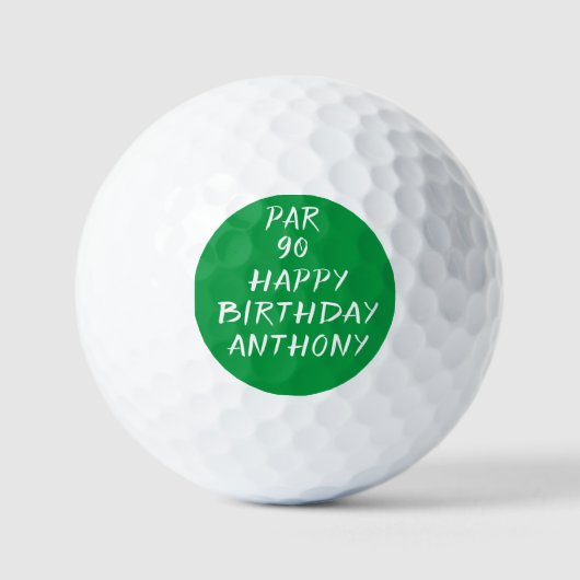 Birthday Golfer Funny 90th happy Dad Par Golfballen (Voorkant)