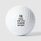 Birthday Golfer Funny 90th happy Dad Par Golfballen (Voorkant)