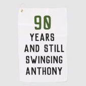 Birthday Golfer Funny 90th happy Dad Par Golfhanddoek (Voorkant)