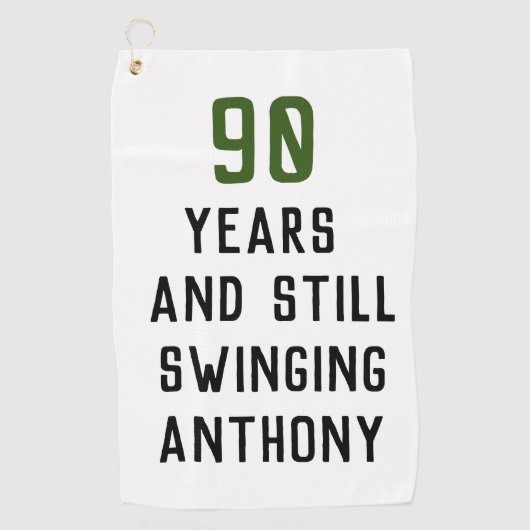 Birthday Golfer Funny 90th happy Dad Par Golfhanddoek (Voorkant)