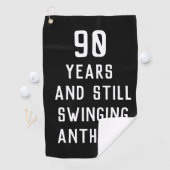 Birthday Golfer Funny 90th happy Dad Par Golfhanddoek (Insitu)