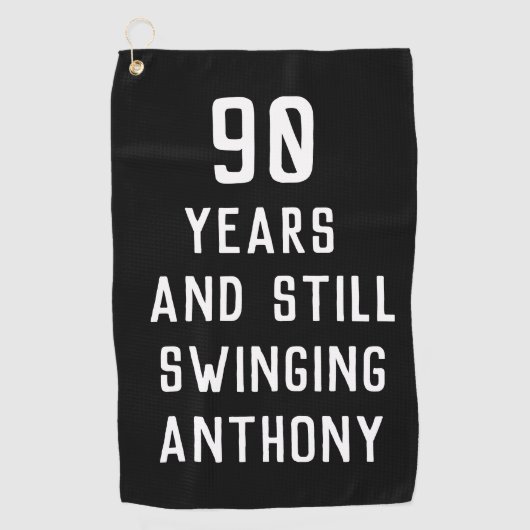 Birthday Golfer Funny 90th happy Dad Par Golfhanddoek (Voorkant)