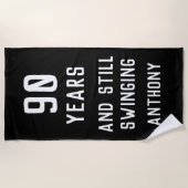 Birthday Golfer Funny 90th happy Dad Par Strandlaken (Voorkant)