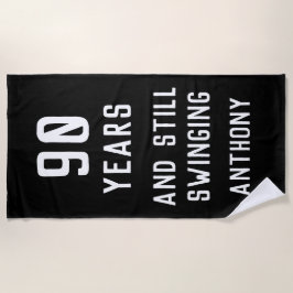 Birthday Golfer Funny 90th happy Dad Par Strandlaken