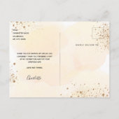 Birthday gouden eucalyptus glitter dank u briefkaart (Achterkant)